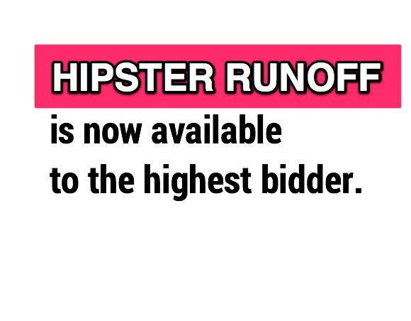 hipster runoff sale sold